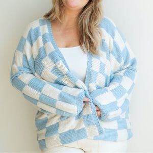 CJLA Clark Checkered Cardigan